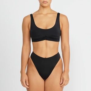 Riot Swim Milo Black High Waist Swim Bottoms